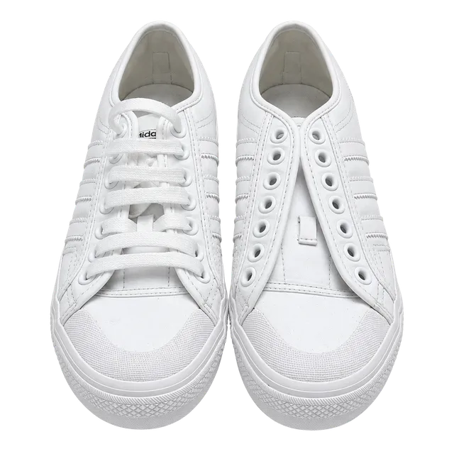 Adidas Nizza Platform Size 8 White Leather Sneakers
