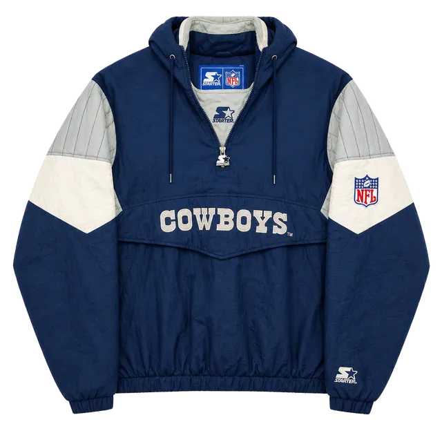Starter Dallas Cowboys Anorak Jacket Size XL Blue NFL Pullover