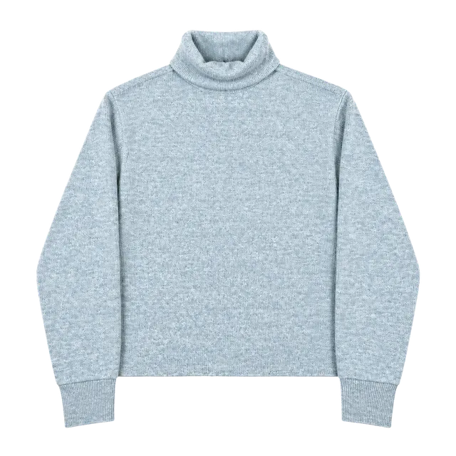 SHEIN Turtleneck Sweater Size M Blue Long Sleeve Ribbed Knit Pullover