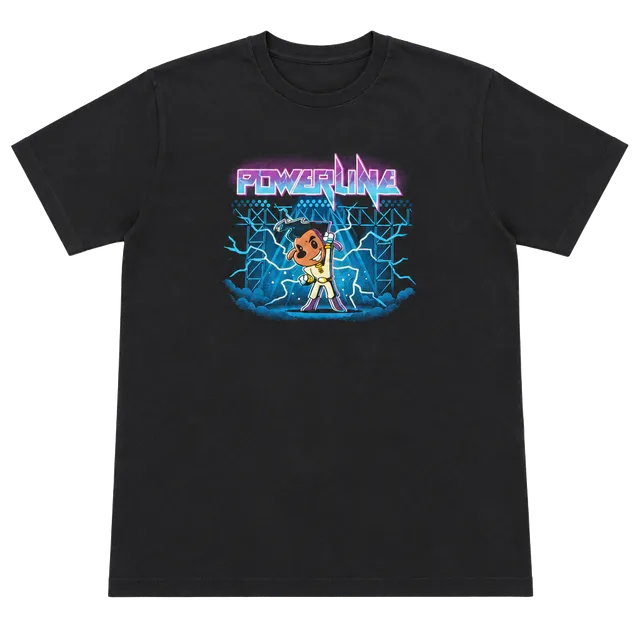Teeturtle Disney Powerline T-Shirt Size XL Black