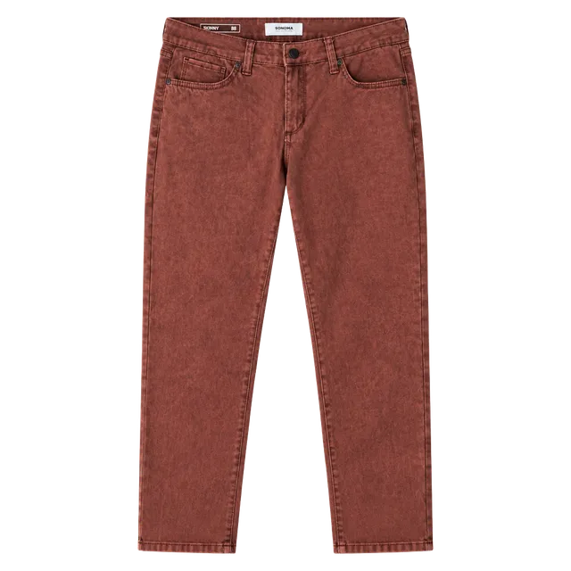 Sonoma Skinny Jeans Size 8S Rust Brown