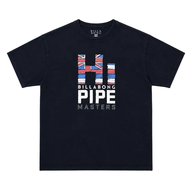 Billabong Pipe Masters Hawaii Graphic T-Shirt Black Size XL