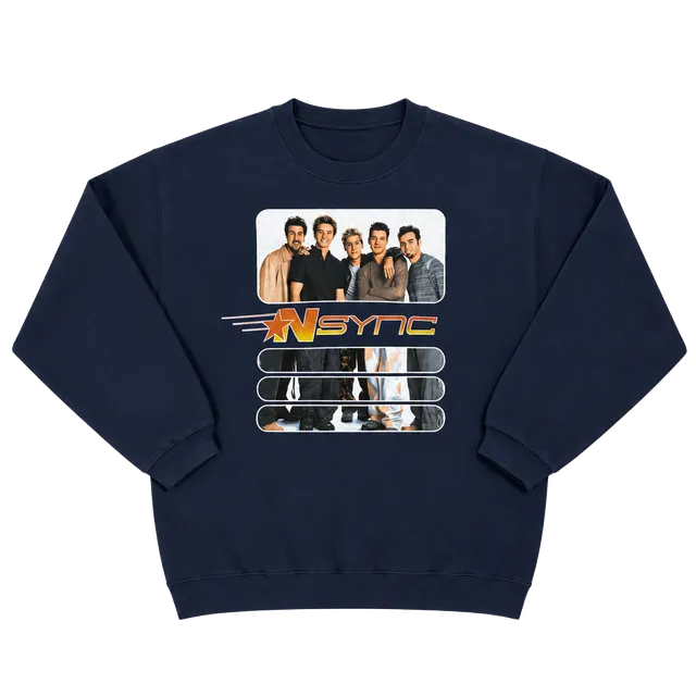 Winterland Nsync Vintage 2000 Band Sweatshirt Size Large Navy Blue