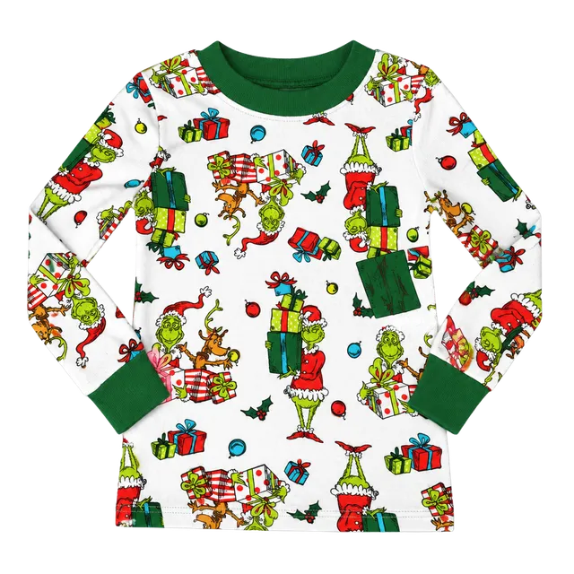 Dr. Seuss The Grinch Christmas Long Sleeve Pajama Shirt Size 4