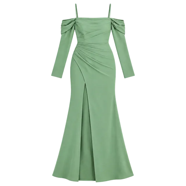 Azazie Hallie Dress Size A12 Matcha Chiffon