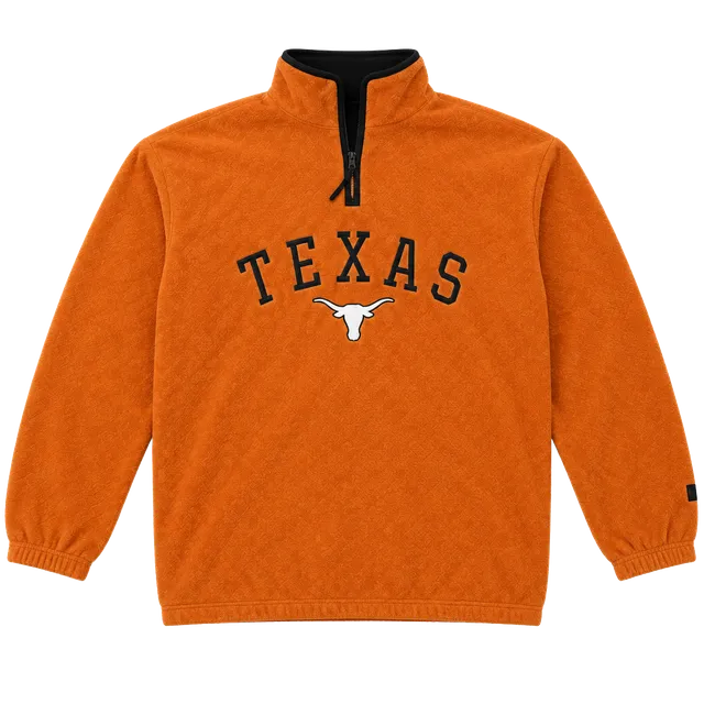 Russell Athletic Texas Longhorns 1/4 Zip Fleece Size XL Orange