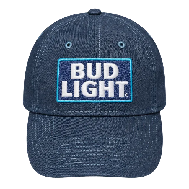 H3 Sportgear Bud Light Embroidered Logo Navy Blue Baseball Hat Cap