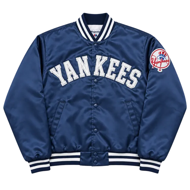 Vintage Swingster New York Yankees Satin Varsity Jacket  Size M Blue MLB