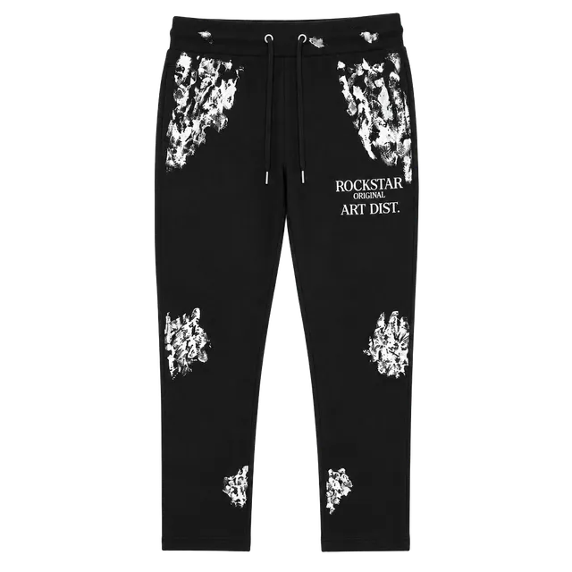 Rockstar Original Filip Stacked Sweatpants Size L Black Art Dist Streetwear, Y2K