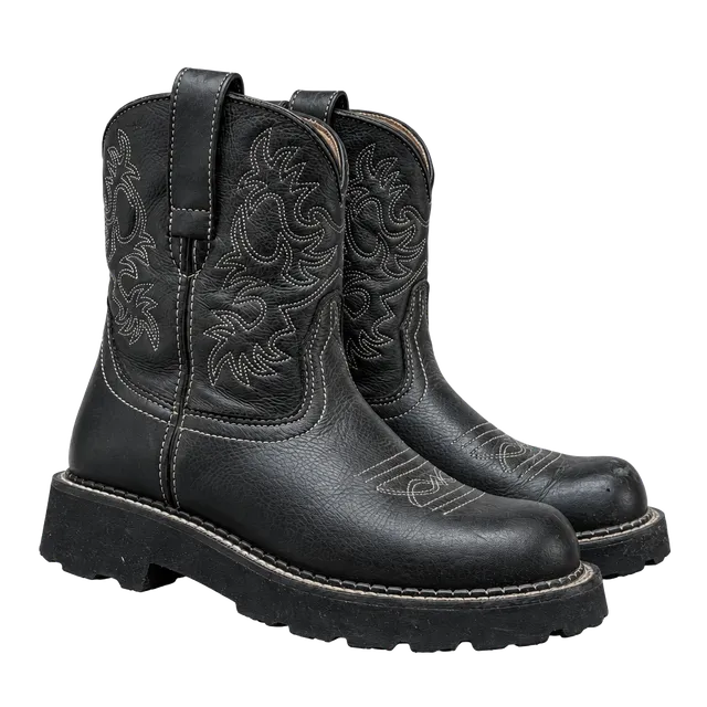 Ariat Fatbaby Western Boots Black Leather