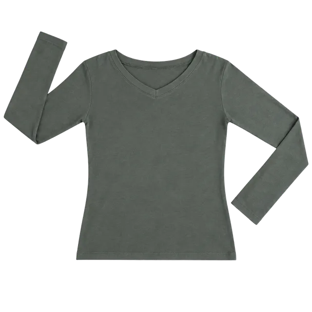 Brandy Melville Thermal Long Sleeve Top black/faded look