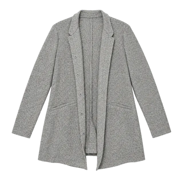 Eileen Fisher Jacket Size M Gray Textured Blazer Coat