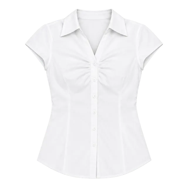Princess Polly White Silhouette Button Up Fitted Blouse  