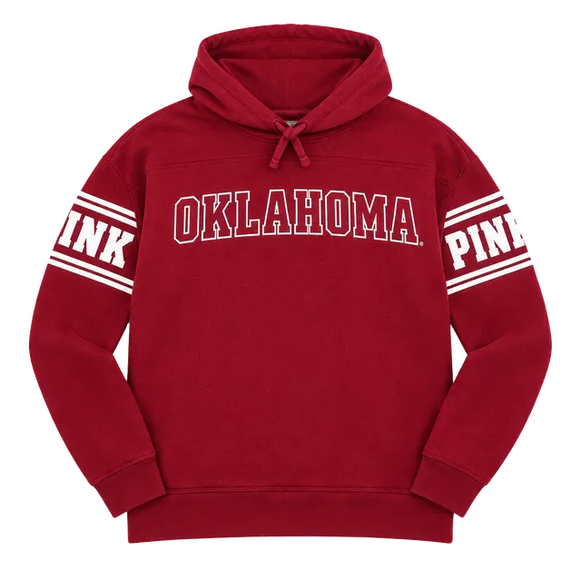 Pink Victoria's Secret Oklahoma Sweatshirt Size XS Red Funnel Neck