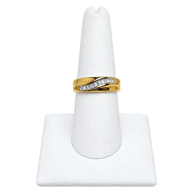 14K Yellow Gold Diamond Channel Set Baguette Ring