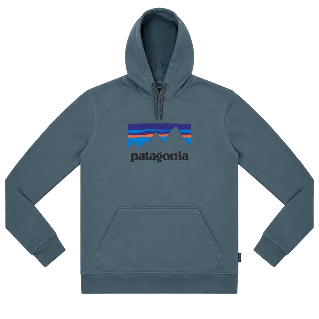 Patagonia Logo Uprisal Hooded Sweatshirt Size XL Blue