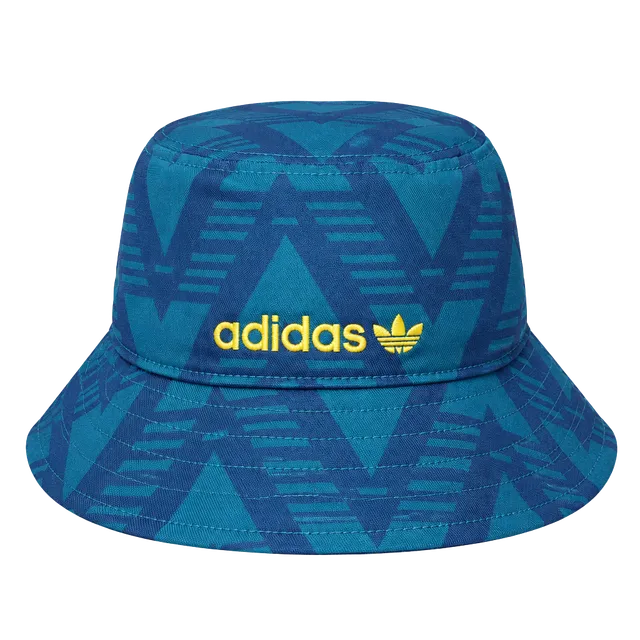Title: adidas Originals Kids Bucket Hat Green Yellow Bruised Banana Print KE2398