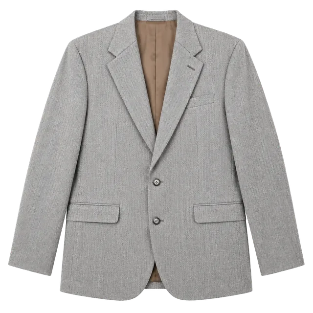 Marc Jeffries Wool Herringbone Blazer Sport Coat Grey