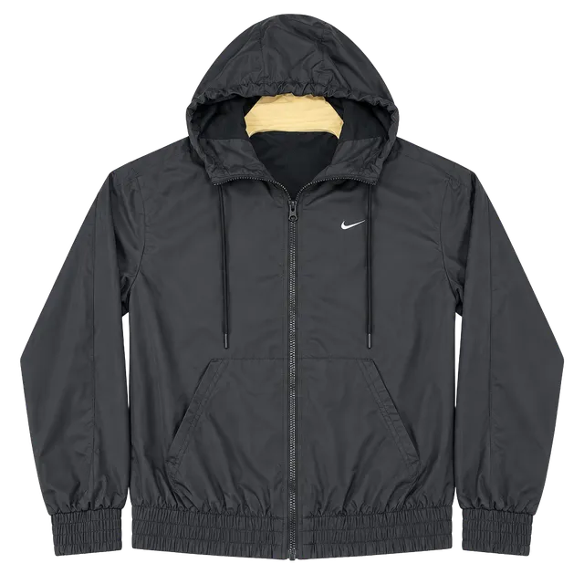 Nike Sportswear Essential UV Woven Jacket Size S Black Hooded Windbreaker