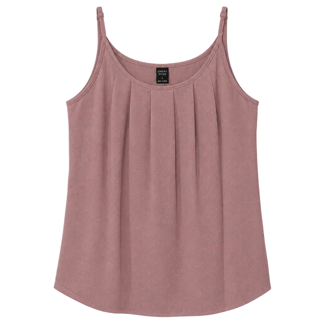 Emery Rose Pleated Cami Tank Top Size L Pink