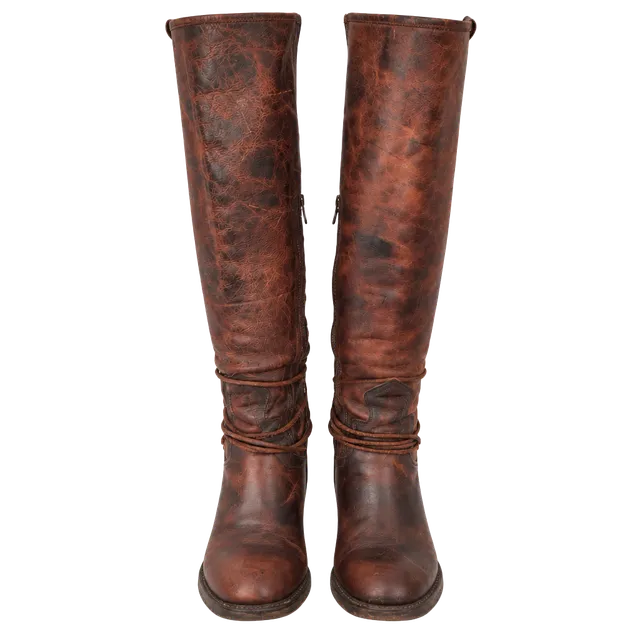 Free People Cedar Wood Tall Leather Boots Brown Size 9