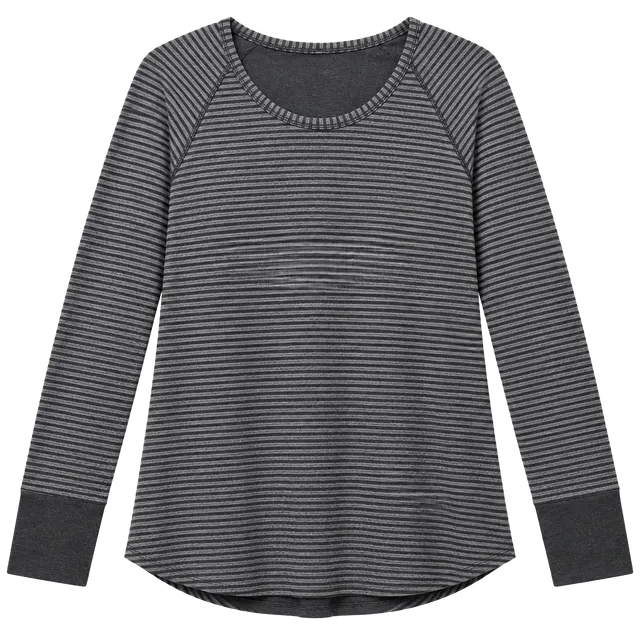 Lululemon Striped reversible grey/black long sleeve size L/10 women’s 
