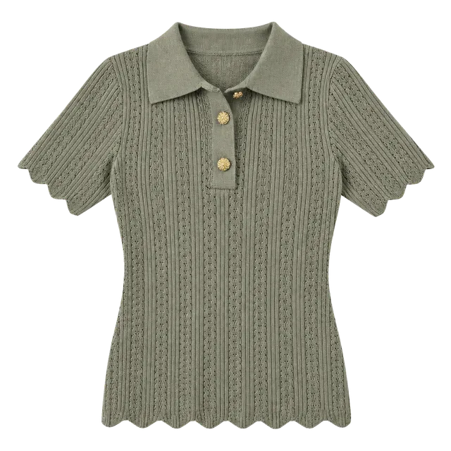 Express Women's Pointelle Polo 