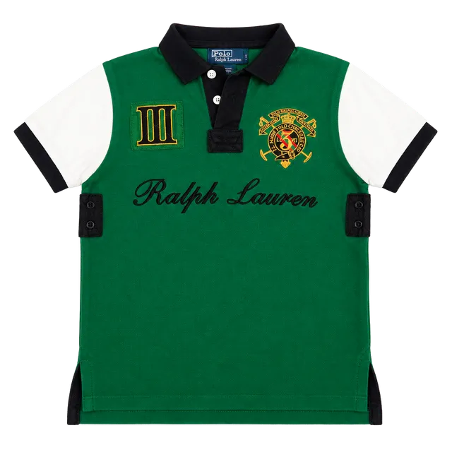 Polo Ralph Lauren Snow Polo Challenge Polo Shirt Size M Green White