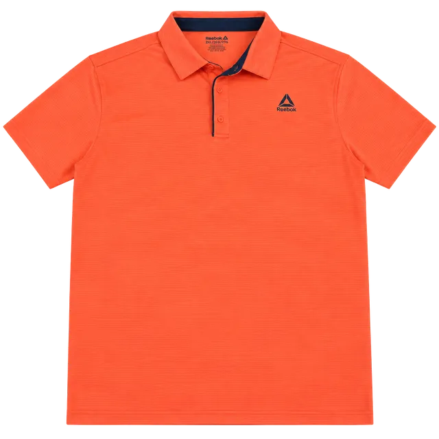 Reebok Polo Shirt 2XL Orange Athletic Golf Tennis Performance Top