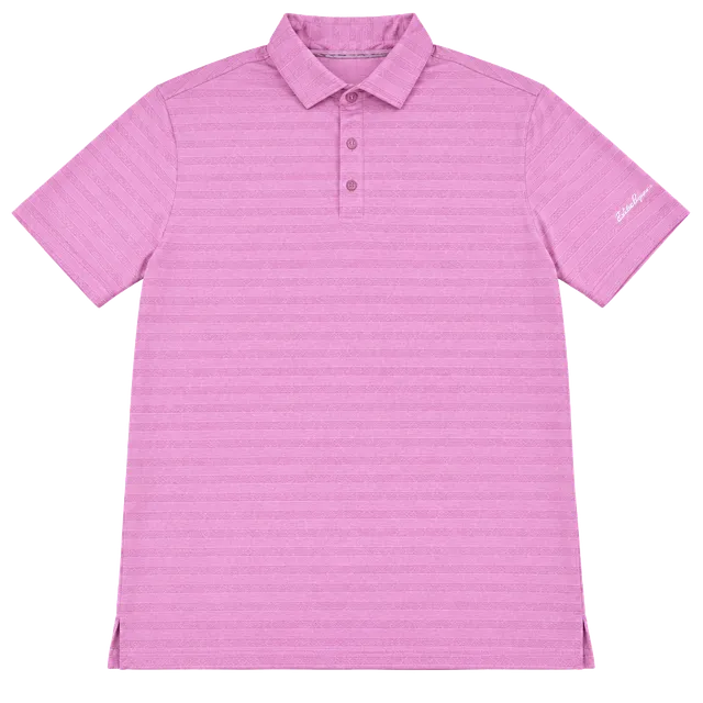 Walter Hagen Striped Polo Shirt Size L Pink Golf Short Sleeve