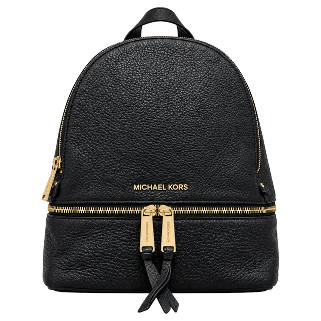 Michael Kors Black Pebbled Leather Backpack