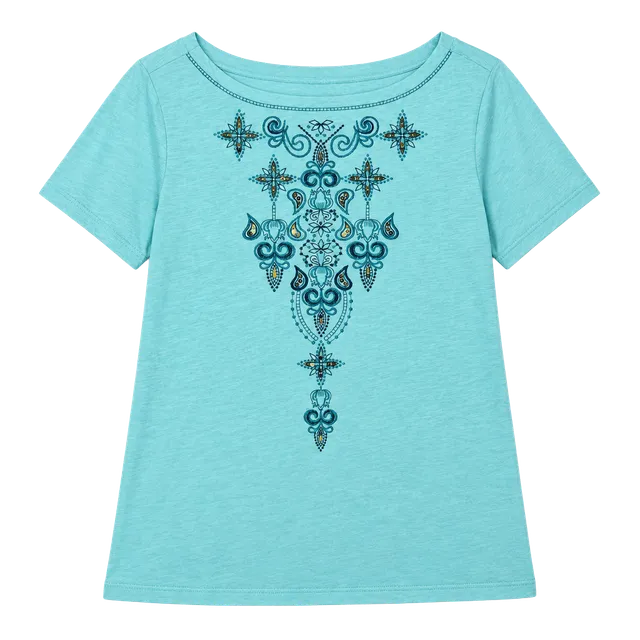 Westport 1962 Embroidered Top Size 1X Blue