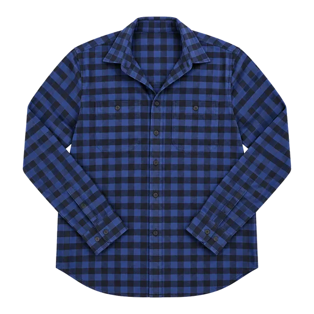 J.Crew Flannel Shirt Size L Blue Black Plaid