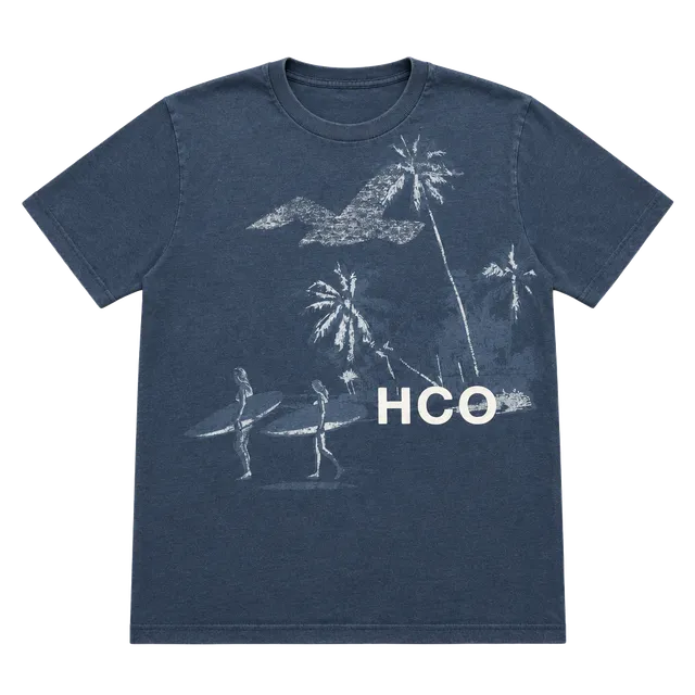 Hollister California HCO 1922 Single Stitch Shirt Blue Navy Size L
