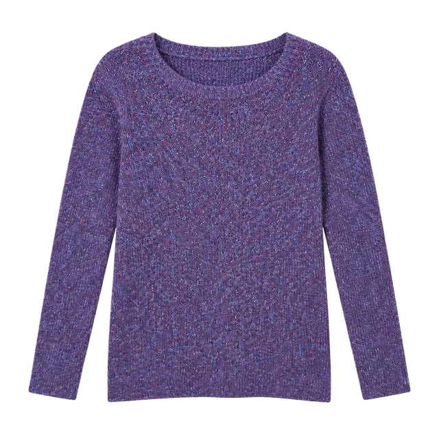 Old Navy Purple Cable Knit Sweater Size S Space Long Sleeve (A)