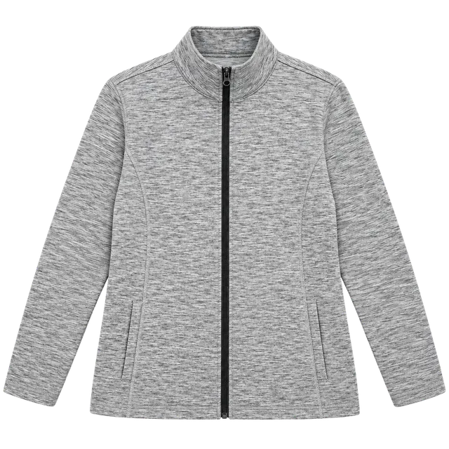 Lady Hagen Full Zip Jacket Size L Gray Heather Athletic Activewear