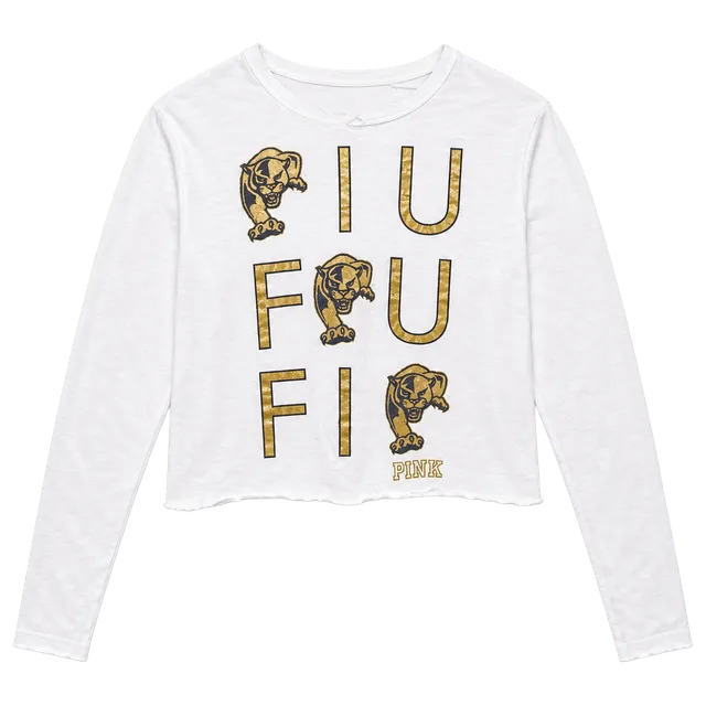 Victoria's Secret Pink FIU Panther Long Sleeve Crop Top Size L