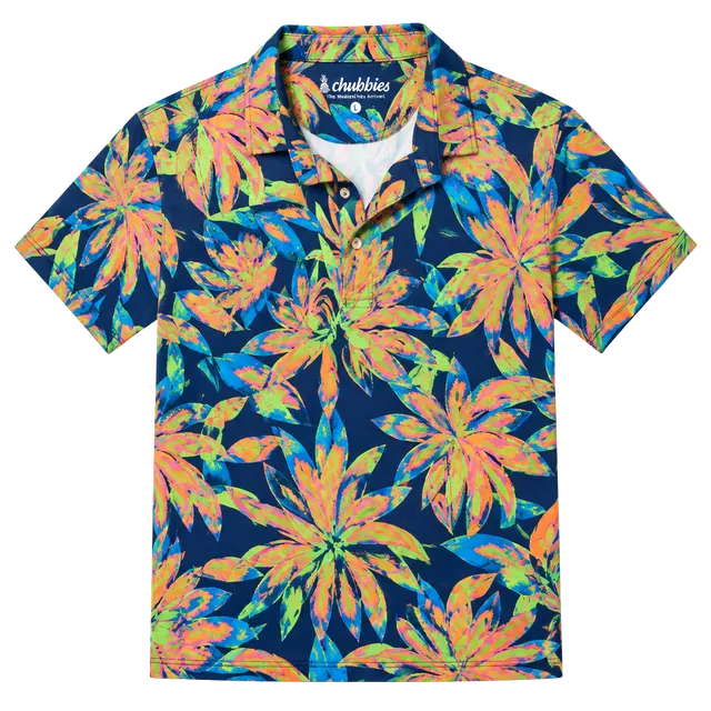 Chubbies Performance Polo Shirt Size L Floral Tropical