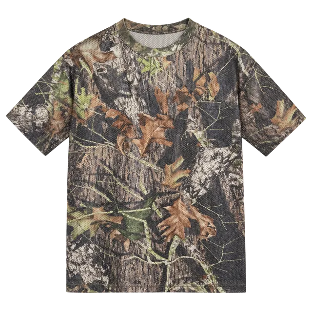 RedHead Camo Pocket T-Shirt Size L Mossy Oak Mesh Short Sleeve