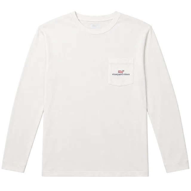 Vineyard Vines Long Sleeve Pocket Tee Size M White
