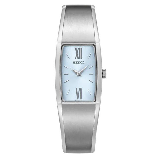 Vintage Seiko 1F20-0AB0 Women’s Stainless Steel Cuff Bangle Quartz Watch