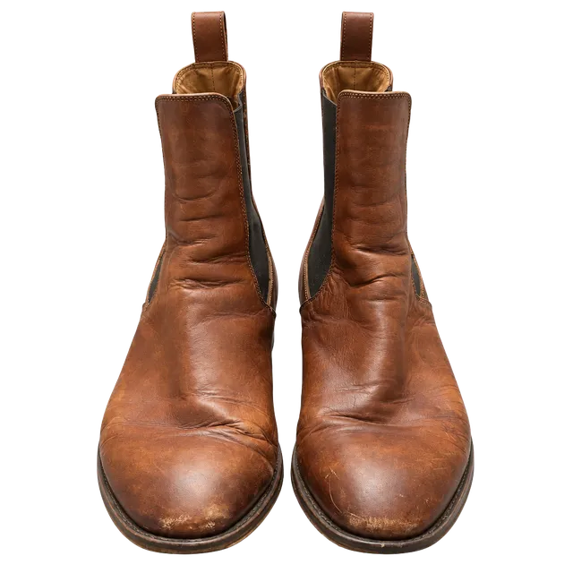 Aldo Dax Men Cognac Brown Leather Chelsea Boots Size 10.5
