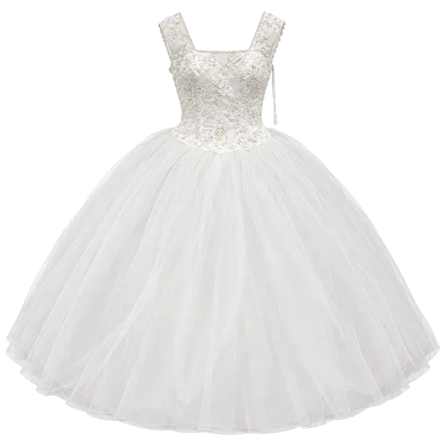 Unbranded Beaded Lace Wedding Dress Ball Gown White Tulle Bridal