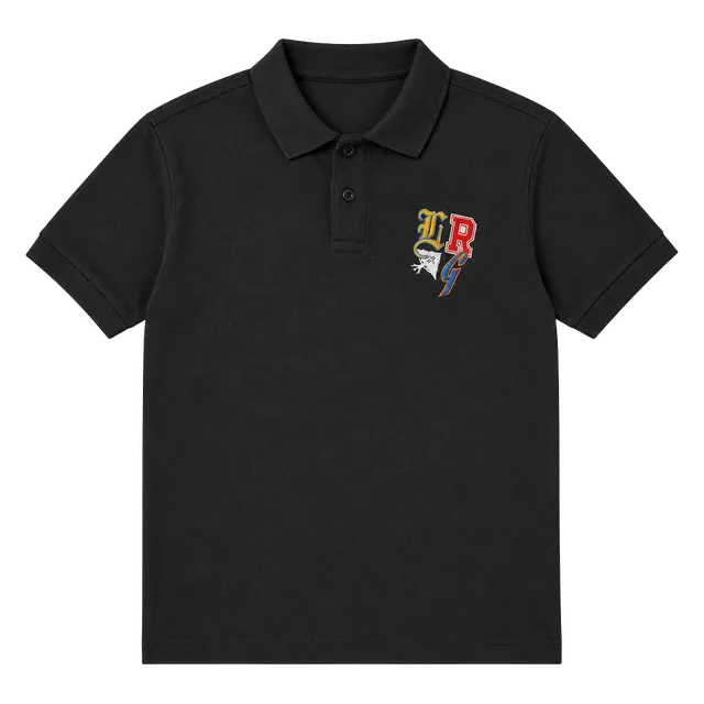 Lifted Research Group LRG Polo Shirt Size X-Large Black Embroidered Logo