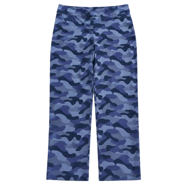 Women with Control Blue Camo Print Stretch Pants Size L