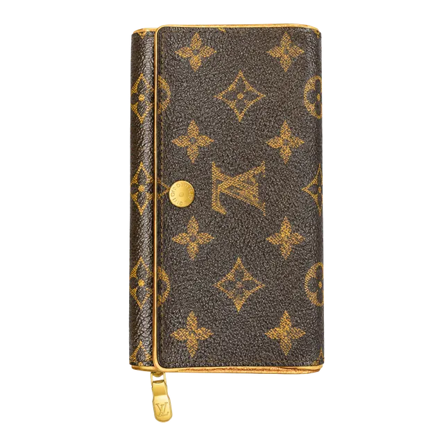 Vintage Louis Vuitton Monogram Porte Monnaie Billets Tresor Wallet Brown