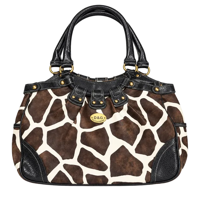 D&G Dolce & Gabbana Giraffe Print Handbag