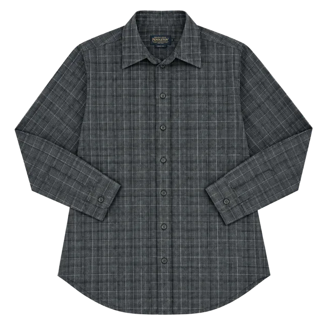 Pendleton Plaid Button Up Shirt Size S Grey Virgin Wool