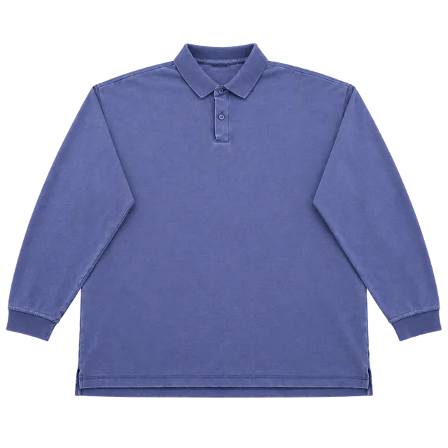 Banana Republic Long Sleeve Polo Size L Blue Cotton Shirt