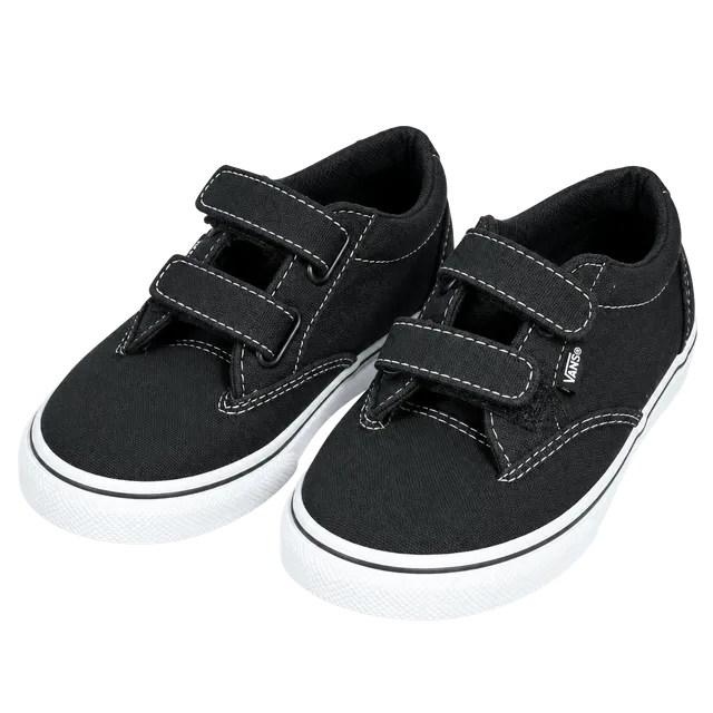 Vans toddler Old Skool V Black Canvas Sneakers #70